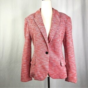 Cartonnier Anthropologie knit blazer pink space dye M